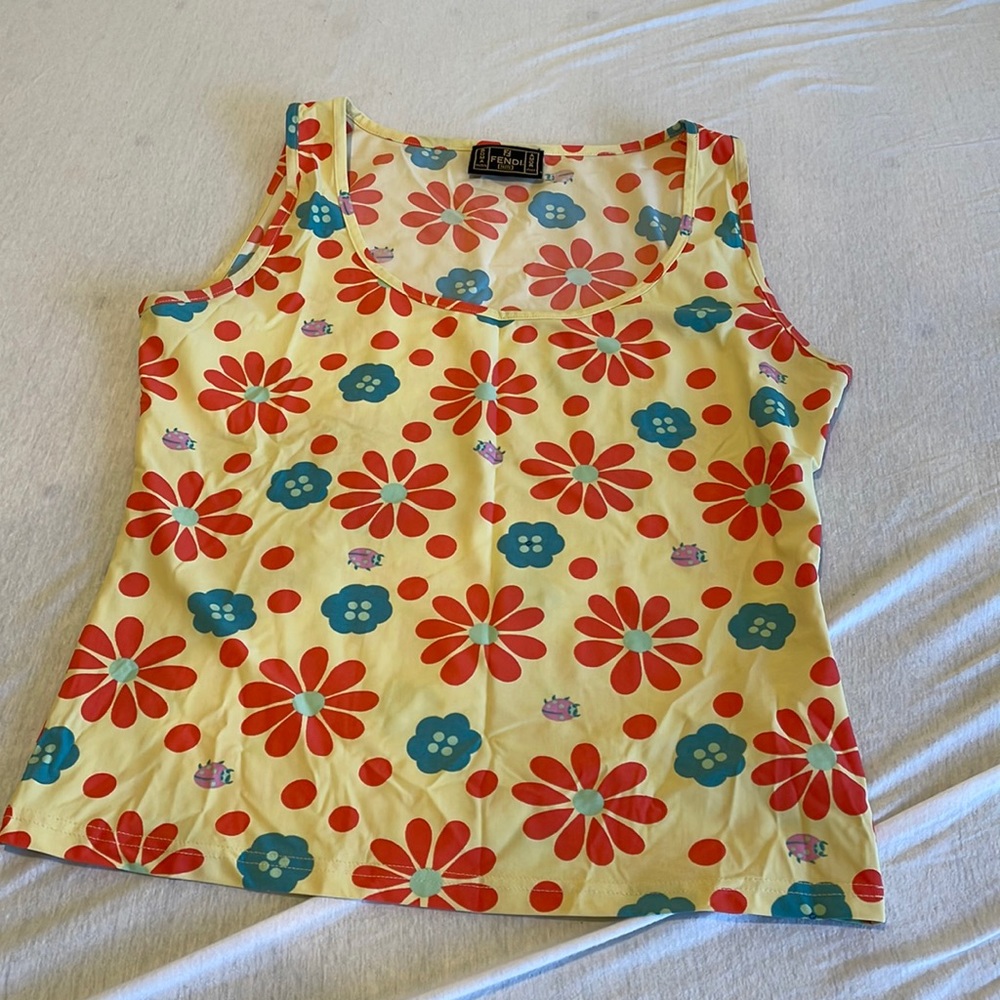Vintage Fendi Floral Tank Top